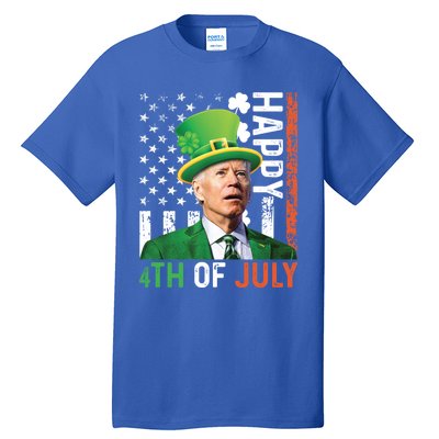 Happy 4th Of July Confused Funny Joe Biden St Patricks Day Gift Tall T-Shirt