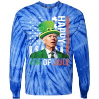 Happy 4th Of July Confused Funny Joe Biden St Patricks Day Gift Tie-Dye Long Sleeve Shirt