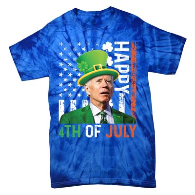 Happy 4th Of July Confused Funny Joe Biden St Patricks Day Gift Tie-Dye T-Shirt