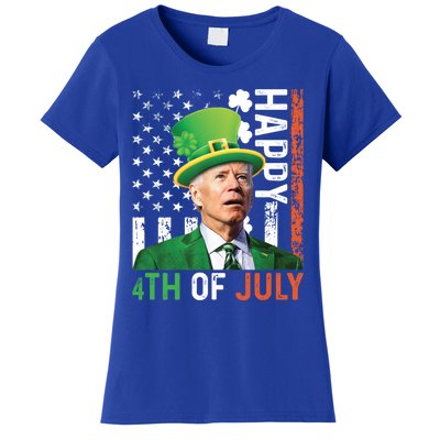 Happy 4th Of July Confused Funny Joe Biden St Patricks Day Gift Women's T-Shirt