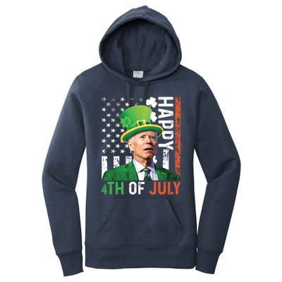 Happy 4th Of July Confused Funny Joe Biden St Patricks Day Gift Women's Pullover Hoodie