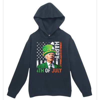 Happy 4th Of July Confused Funny Joe Biden St Patricks Day Gift Urban Pullover Hoodie