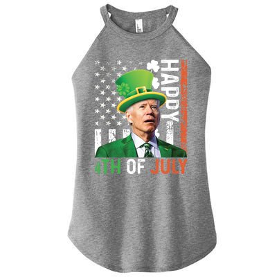 Happy 4th Of July Confused Funny Joe Biden St Patricks Day Gift Women's Perfect Tri Rocker Tank