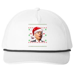 Happy 4th Of July Merry Santa Hat Biden Ugly Christmas Snapback Five-Panel Rope Hat