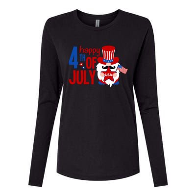 Happy 4th Of July Gnome Usa American Flag Patriotic Gnome Gift Womens Cotton Relaxed Long Sleeve T-Shirt