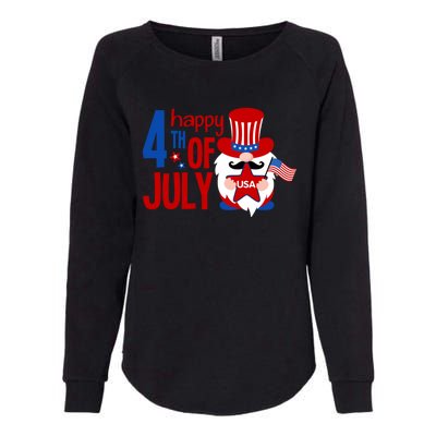 Happy 4th Of July Gnome Usa American Flag Patriotic Gnome Gift Womens California Wash Sweatshirt