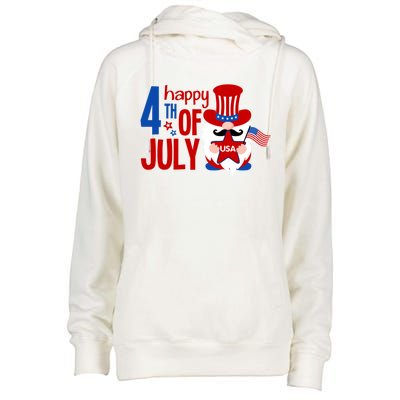 Happy 4th Of July Gnome Usa American Flag Patriotic Gnome Gift Womens Funnel Neck Pullover Hood