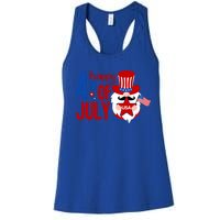 Happy 4th Of July Gnome Usa American Flag Patriotic Gnome Gift Women's Racerback Tank