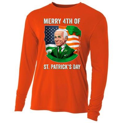 Happy 4th Of July Confused Funny Joe Biden St Patricks Day Cooling Performance Long Sleeve Crew