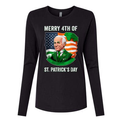 Happy 4th Of July Confused Funny Joe Biden St Patricks Day Womens Cotton Relaxed Long Sleeve T-Shirt