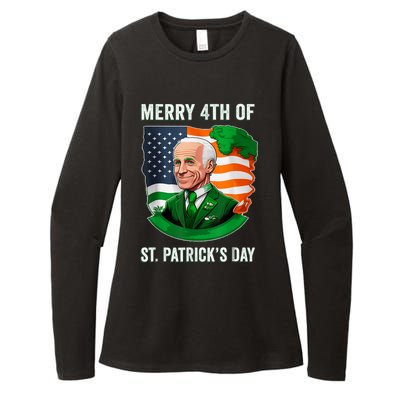 Happy 4th Of July Confused Funny Joe Biden St Patricks Day Womens CVC Long Sleeve Shirt