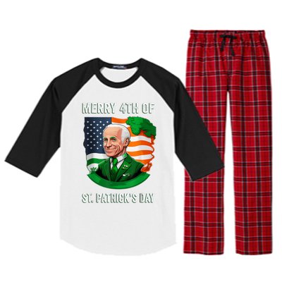 Happy 4th Of July Confused Funny Joe Biden St Patricks Day Raglan Sleeve Pajama Set