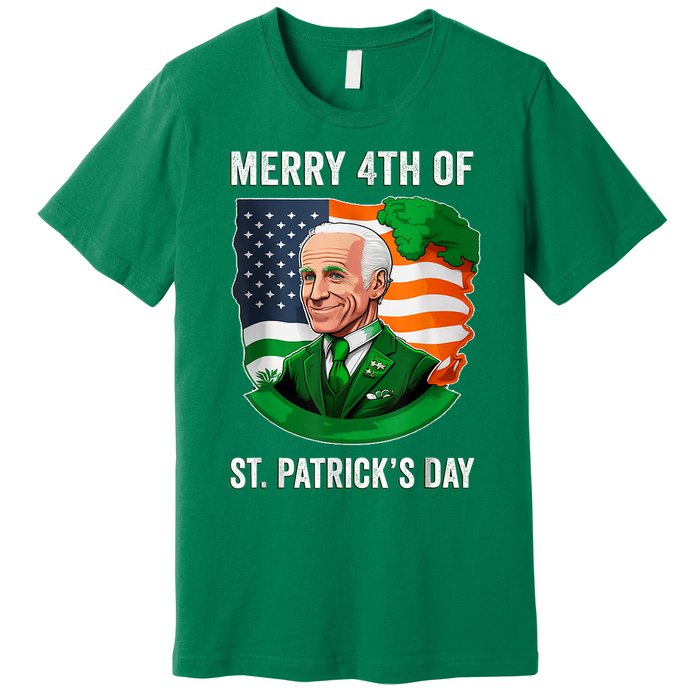 Happy 4th Of July Confused Funny Joe Biden St Patricks Day Premium T-Shirt