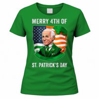 Happy 4th Of July Confused Funny Joe Biden St Patricks Day Women's T-Shirt