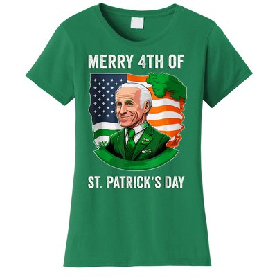 Happy 4th Of July Confused Funny Joe Biden St Patricks Day Women's T-Shirt