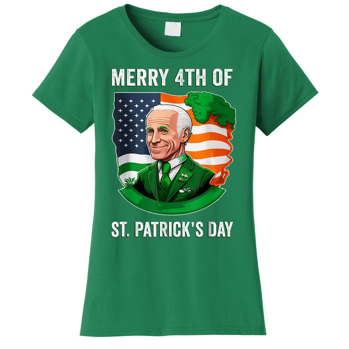 Happy 4th Of July Confused Funny Joe Biden St Patricks Day Women's T-Shirt