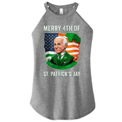 Happy 4th Of July Confused Funny Joe Biden St Patricks Day Women's Perfect Tri Rocker Tank