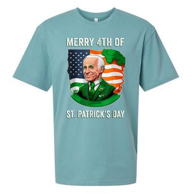 Happy 4th Of July Confused Funny Joe Biden St Patricks Day Sueded Cloud Jersey T-Shirt