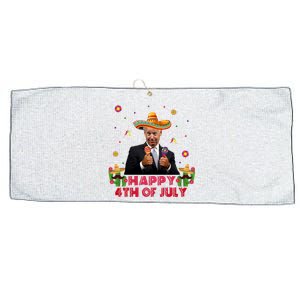 Happy 4th Of July Cinco De Mayo Funny Joe Biden Large Microfiber Waffle Golf Towel