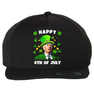 Happy 4th Of July St Patricks Day Funny Confused Joe Biden Great Gift Wool Snapback Cap