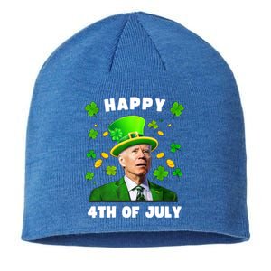 Happy 4th Of July St Patricks Day Funny Confused Joe Biden Great Gift Sustainable Beanie