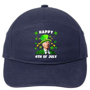 Happy 4th Of July St Patricks Day Funny Confused Joe Biden Great Gift 7-Panel Snapback Hat