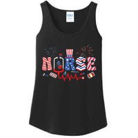 Happy 4th Of July Nurse Women Girl Scrub Top Ladies Essential Tank