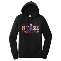 Happy 4th Of July Nurse Women Girl Scrub Top Women's Pullover Hoodie