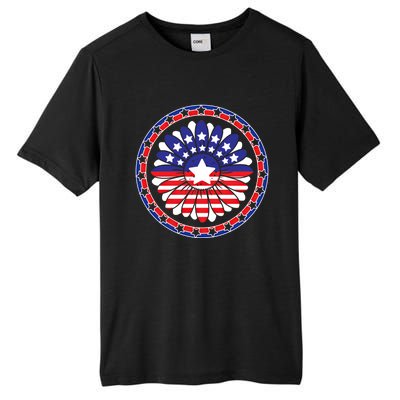 Holiday 4th Of July Gift Sunflower America Patriotic Gift Tall Fusion ChromaSoft Performance T-Shirt