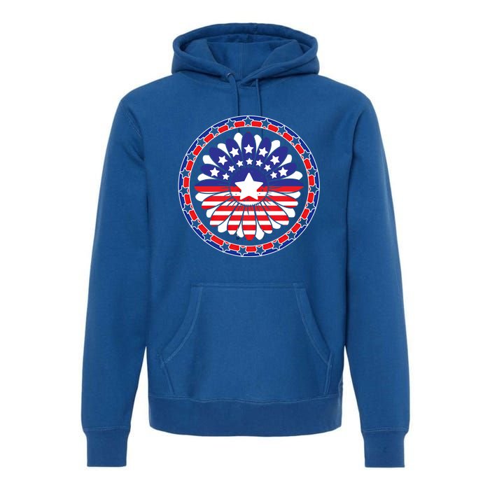 Holiday 4th Of July Gift Sunflower America Patriotic Gift Premium Hoodie