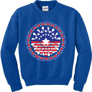 Holiday 4th Of July Gift Sunflower America Patriotic Gift Kids Sweatshirt