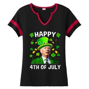 Happy 4th Of July Confused Funny Joe Biden St Patricks Day Ladies Halftime Notch Neck Tee