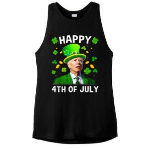 Happy 4th Of July Confused Funny Joe Biden St Patricks Day Ladies PosiCharge Tri-Blend Wicking Tank