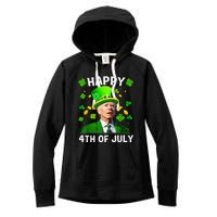 Happy 4th Of July Confused Funny Joe Biden St Patricks Day Women's Fleece Hoodie