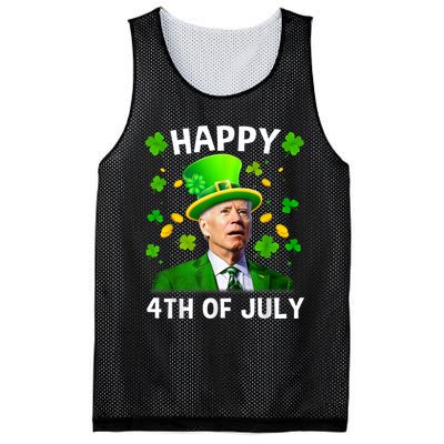 Happy 4th Of July Confused Funny Joe Biden St Patricks Day Mesh Reversible Basketball Jersey Tank