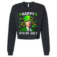 Happy 4th Of July Confused Funny Joe Biden St Patricks Day Cropped Pullover Crew