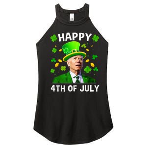 Happy 4th Of July Confused Funny Joe Biden St Patricks Day Women's Perfect Tri Rocker Tank