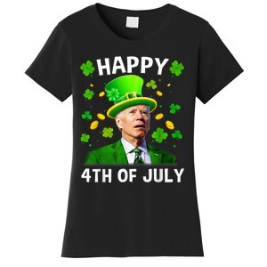 Happy 4th Of July Confused Funny Joe Biden St Patricks Day Women's T-Shirt