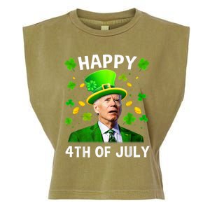 Happy 4th Of July Confused Funny Joe Biden St Patricks Day Garment-Dyed Women's Muscle Tee