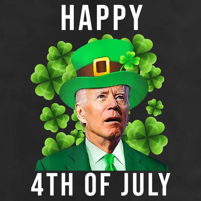 Happy 4th Of July Joe Biden Funny St Patrick's Day 7 Panel Mesh Trucker Snapback Hat