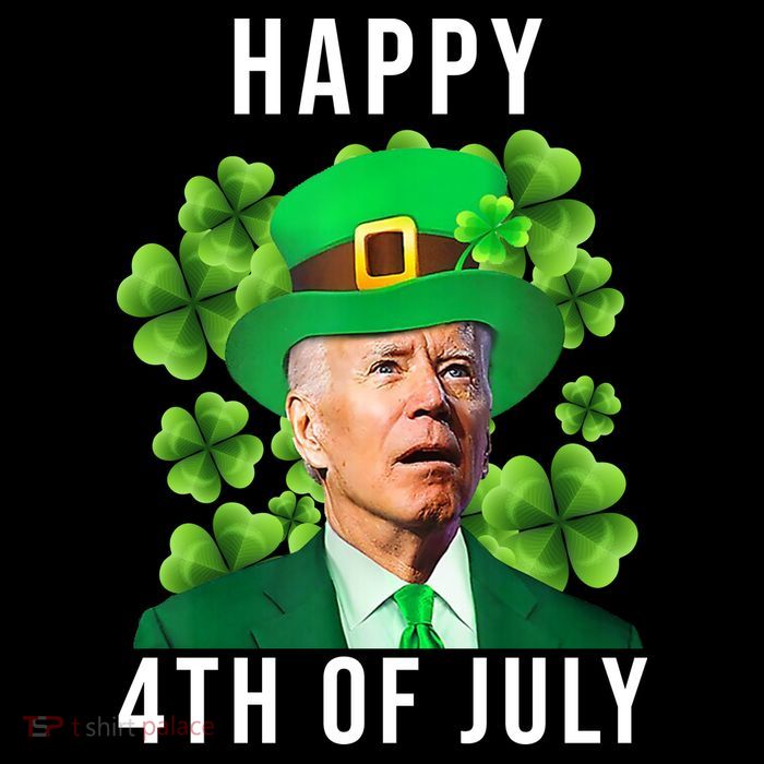 Happy 4th Of July Joe Biden Funny St Patrick's Day Drawstring Bag
