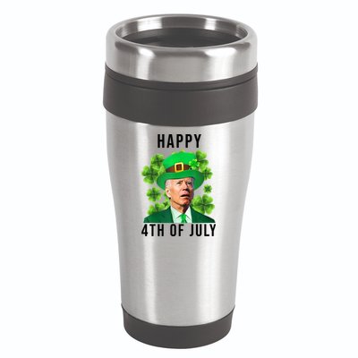 Happy 4th Of July Joe Biden Funny St Patrick's Day 16oz Travel Tumbler