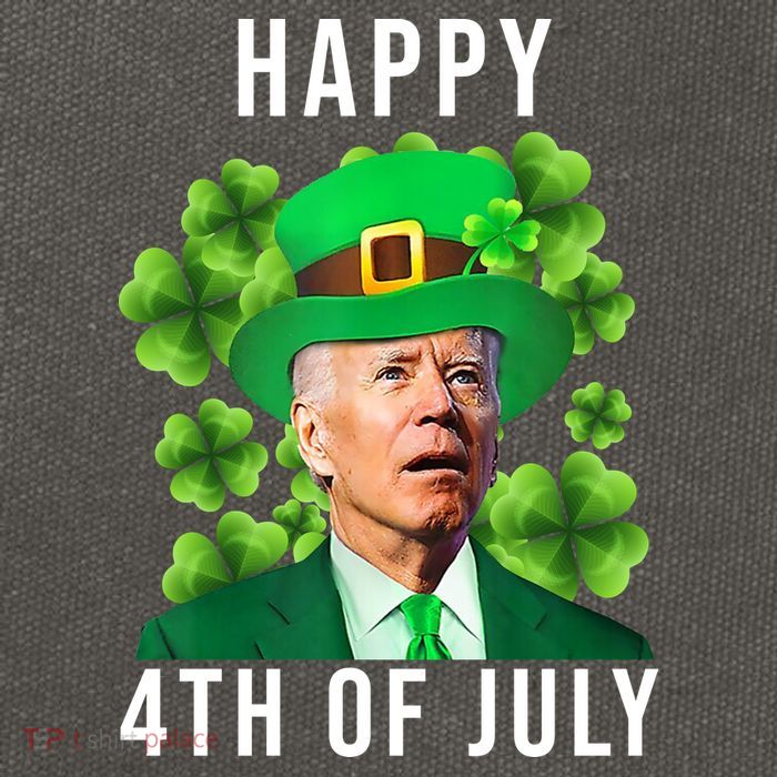 Happy 4th Of July Joe Biden Funny St Patrick's Day Cotton Canvas Backpack