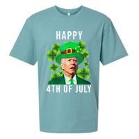 Happy 4th Of July Joe Biden Funny St Patrick's Day Sueded Cloud Jersey T-Shirt