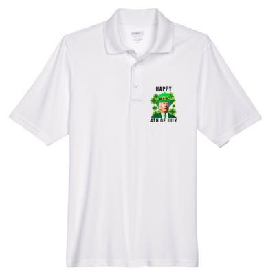 Happy 4th Of July Joe Biden Funny St Patrick's Day Men's Origin Performance Pique Polo