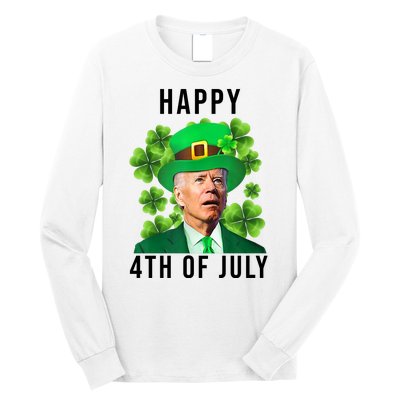 Happy 4th Of July Joe Biden Funny St Patrick's Day Long Sleeve Shirt