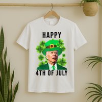 Happy 4th Of July Joe Biden Funny St Patrick's Day T-Shirt