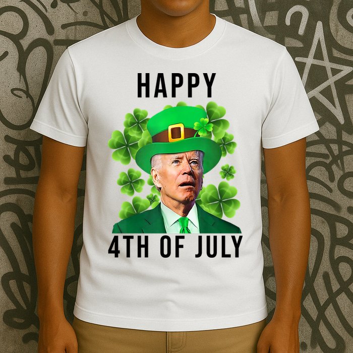 Happy 4th Of July Joe Biden Funny St Patrick's Day T-Shirt