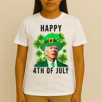 Happy 4th Of July Joe Biden Funny St Patrick's Day T-Shirt