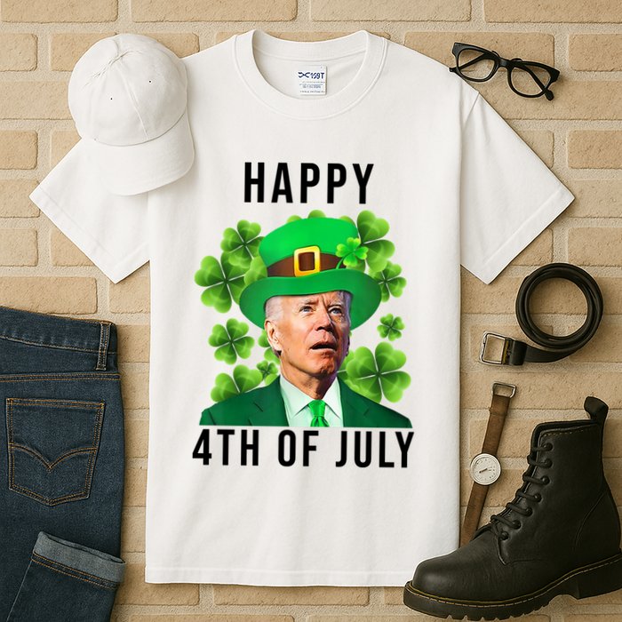 Happy 4th Of July Joe Biden Funny St Patrick's Day Tall T-Shirt